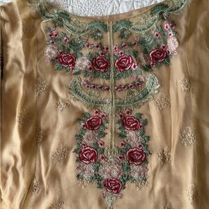 Embroidered Floral Sheer Blouse